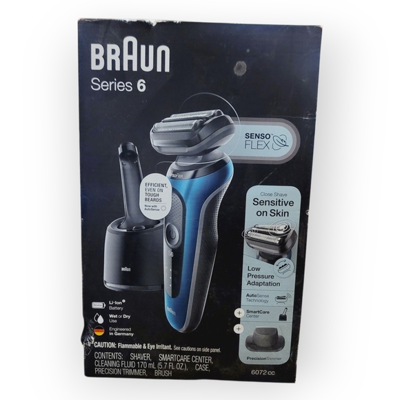 Braun Series 6 Electric Shaver - Blue 6 Pieces Set In Box - Picture 4 of 6